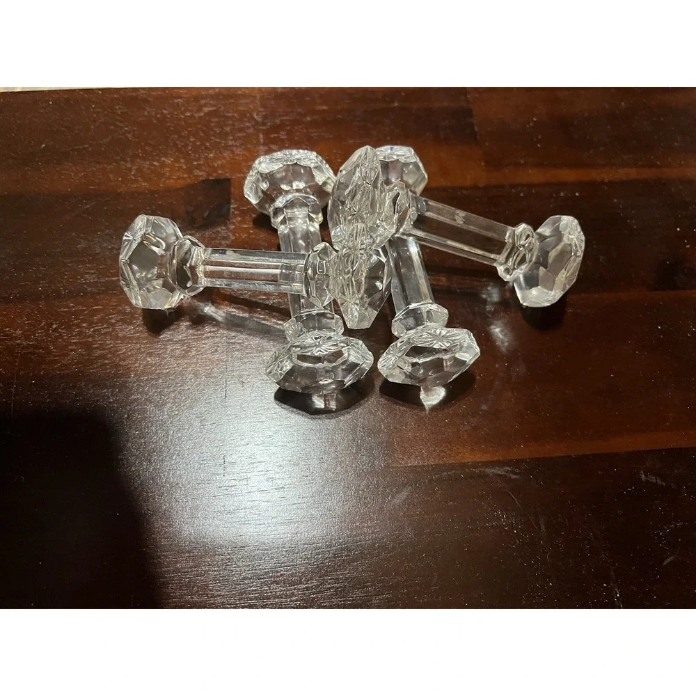 Set of 4 Lead Crystal Knife Rests